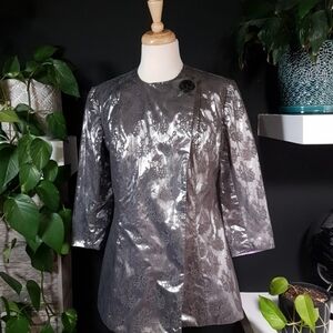NWT Kelly Madden Lightweight Metallic and Lace Jacket